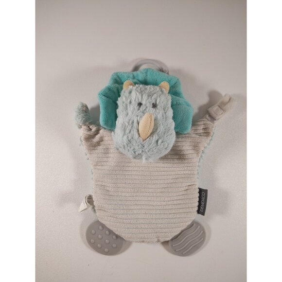 Dinosuar Blue DIno Teething Buddy Demdaco Soft Baby Lovey Rattle 9” Stroller Toy - Picture 1 of 5